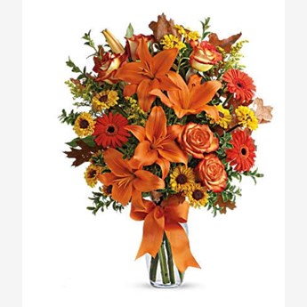 Orange Lilies , Gerberas & Carnations