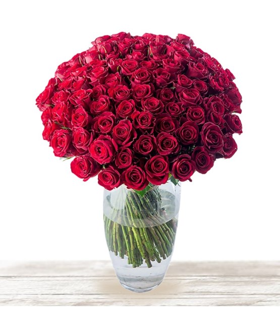 Lovely Roses | Send Flowers To UAE Online| 100 Roses Arrangement