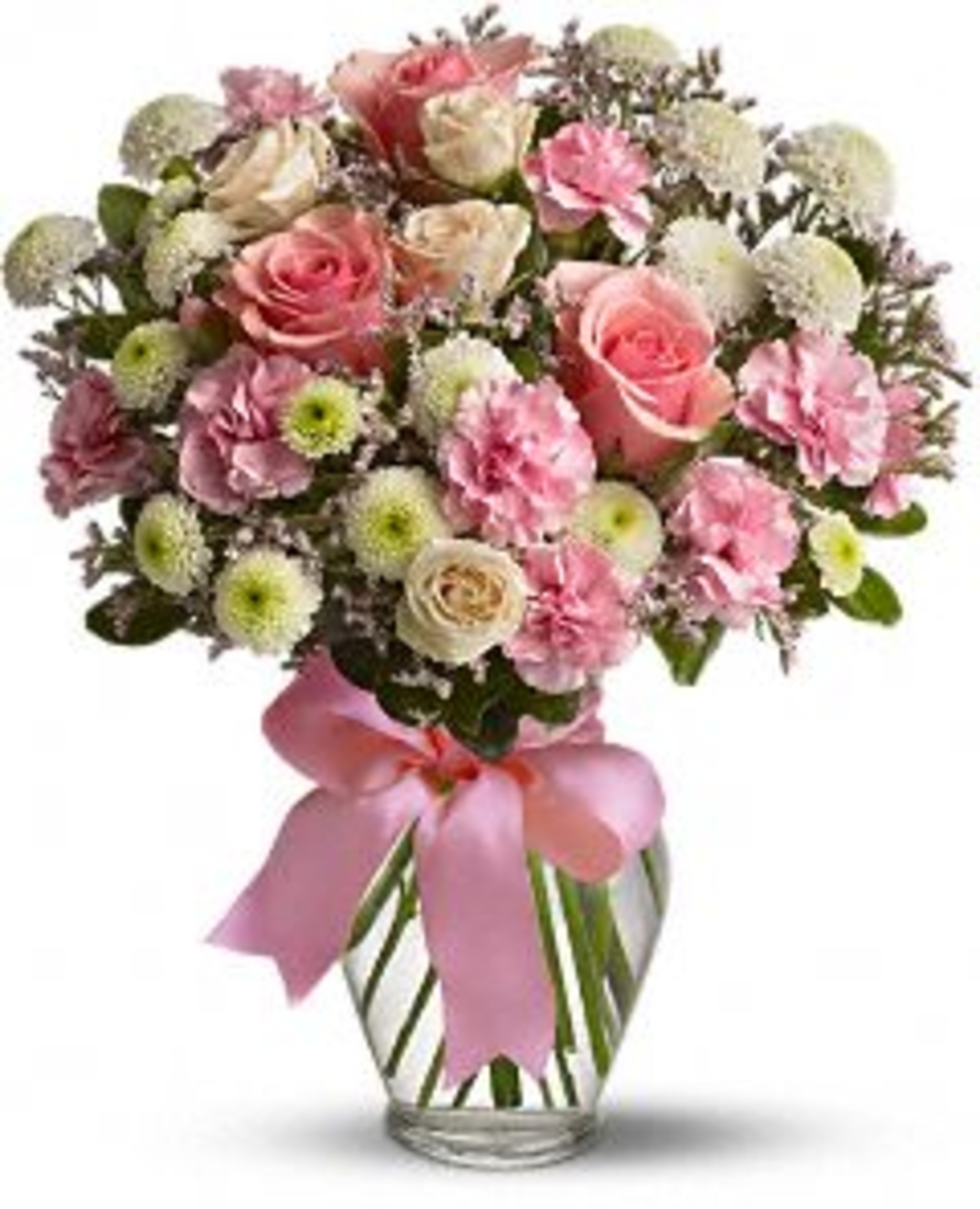 Mixed Roses With Vase