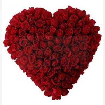 Heart Shaped Red Rose Arrangement