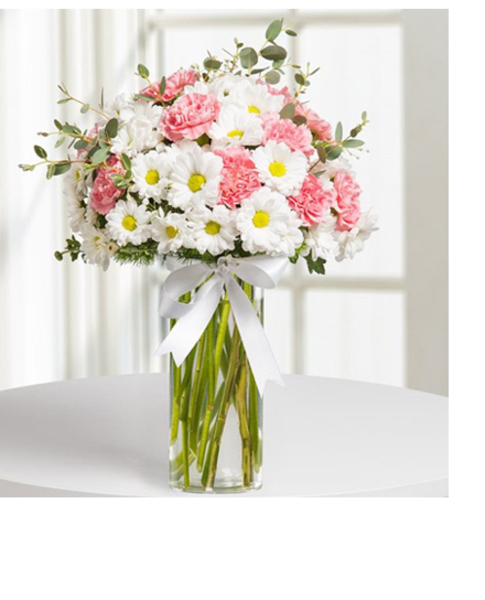 Dream White Daisy & Pink Carnation