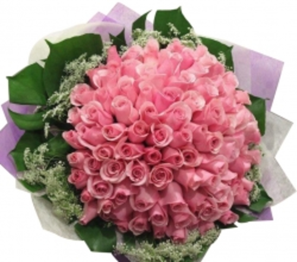 Splendid 60 Pink Roses Bouquet