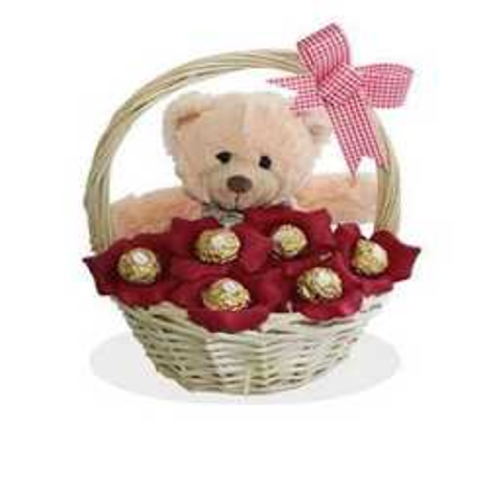 Chocolates Teddy Basket