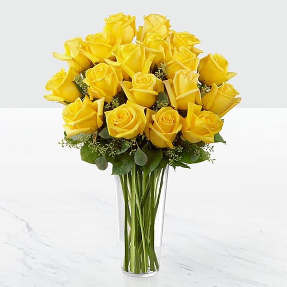 Vase with Yellow Roses